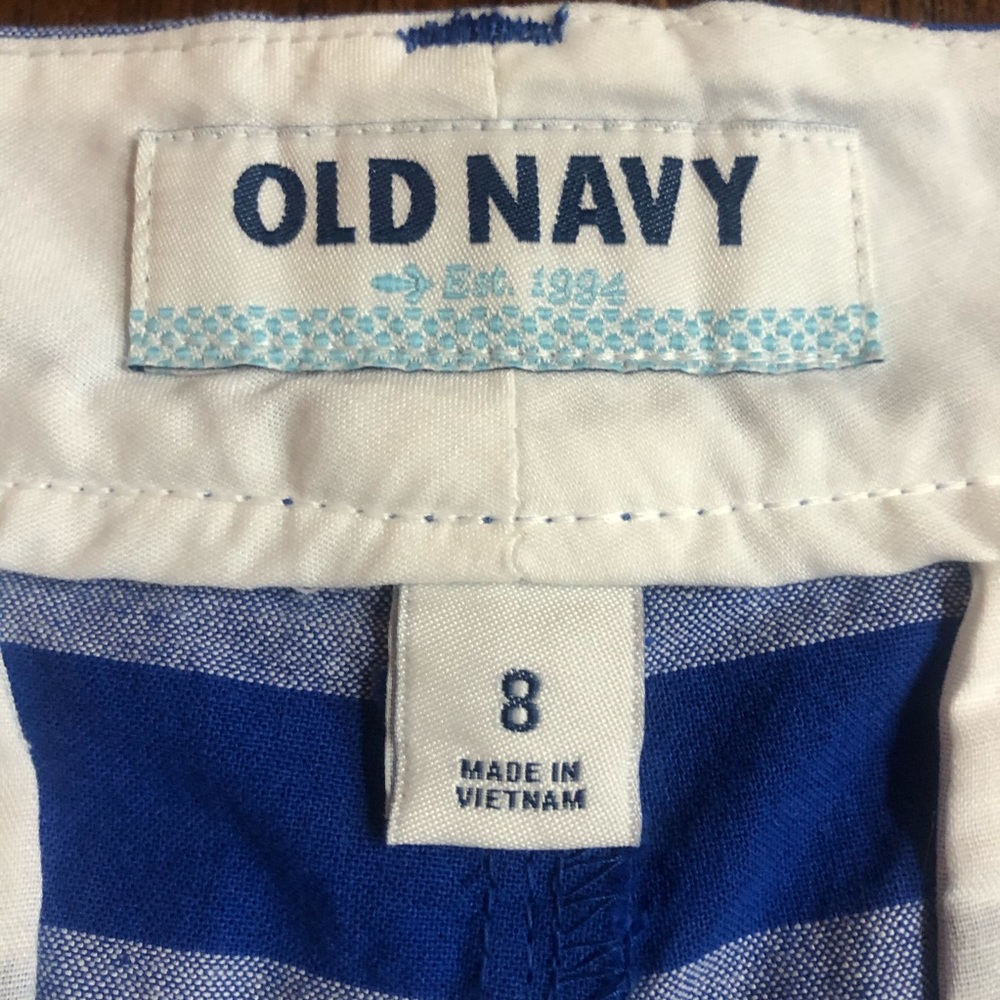 Old Navy Royal Blue Striped Shorts - Picture 5 of 7